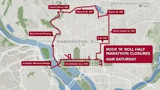 Rock n' Roll Half Marathon road closures