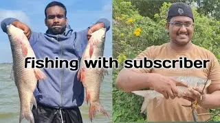 fishing in himayat sagar || rohu and mirgel fish || Grass carp || #FF4