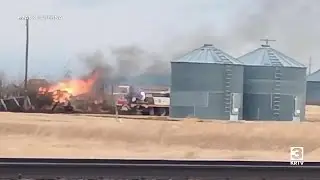 House destroyed by fire in Moccasin