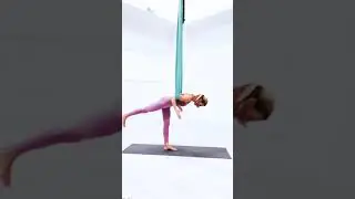 Aerial Yoga Warrior 3 pose