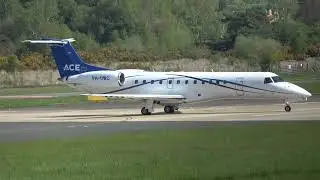 EMBRAER ERJ135 PH-DWC DEPARTING FROM FARNBOROUGH EGLF 0305