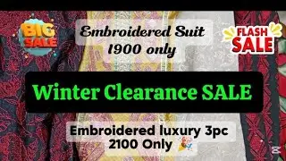 Winter Clearance SALE 🎉 BEAUTIFUL Embroidered 3pc Suite Discount Rate Main 🎉 khadija's Collection 🛍️