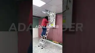 A #ladder installed on the ceiling, can be invisible after closed