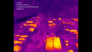Water Leak Detection in Elkhorn City, using #djimavic3enterprise 3T drone with thermal camera.