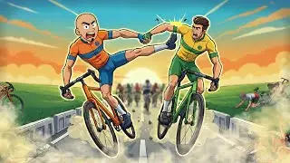 La carrera de bicis m&aacute;s violenta que jugu&eacute;😳 | 3 juegos random #1