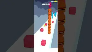 Cube Stacker Surfer 3D Game | Level-33 | Satisfying Gameplay Walk-through #games #gaming #shorts