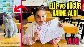 ELİF SİNEM KARNE GÜNÜ VLOG !! KARNEMİZİ ALDIK HEDİYE İSTEDİ !!