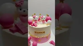 Twins cake #birthdaycake #happybirthday #gateau #cake #twins #twinsbaby #anniversary #cakedecoration