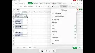 Excel på Ipad. Hvordan finne mva, pris inkl. mva og pris eksl. Mva