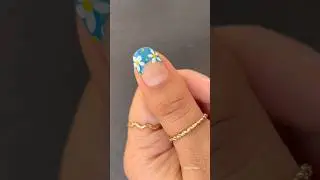 Simple floral nailart design for beginners💙💅 #shorts#nailart#nails#naildesign#youtubeshorts#viral