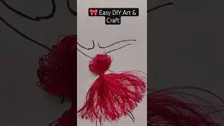 Beautiful Thread Art Dress Design | Easy DIY Frock with Threads | Best Craft Idea #bestoutofwaste