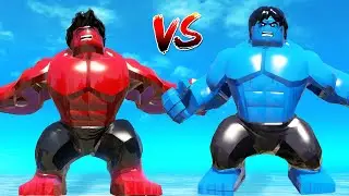 Blue Hulk vs. Red Hulk: Epic Transformation and Face-off in LEGO Marvel Superheroes