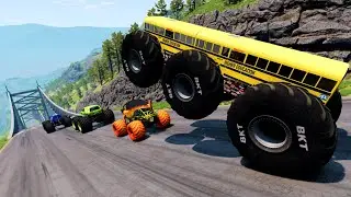 BmNG Ultra - Epic High Speed monster trucks jumps stunts & crashes #043  | BeamNG Drive
