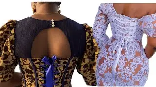 How to finish a corset dress with zipper, eyelet and loops&hellip; with neat finishing #corset