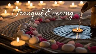 Tranquil Zen Forest Calm Bamboo Fountain and Candle Glow for Healing Meditation Sleep Serenity Peace