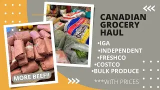 Grocery Haul/Canadian food Prices/March 2022/More Beef/Bulk Produce/Freshco/Costco/IGA/Independent