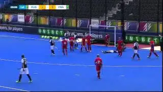 RUS 1-0 FRA France have the ball in the net but they are just out of time #UEHC2015 #EHC2015