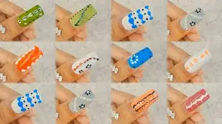 Simple Easy Nails Design for short Nails 💅🏻🌺🥀 ll Viral nails 💅🏻 ll #nailsdesignclub #nailart 