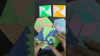 EASY ORIGAMI SPIRAL HEXAGON /PAPER TOY#subscribe #easyorigami #diy #papertoy
