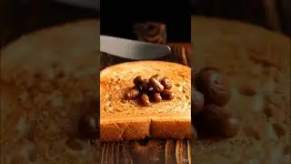 chocolate nuts🌰 bread spreading asmr video😌.Use headphones🎧 for best sound quality.
