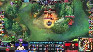 Gambit Gaming vs Unicorns of Love- Week 1 Day 1 S5 EU LCS