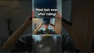 Neat helmet hair? 🤔 #motorcycle #bike #bikelife #biker #haircut #hairstyle #hairhack #hair