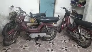 Small moped collection.  Kinetic safari..luna super.. Hero mejestic..