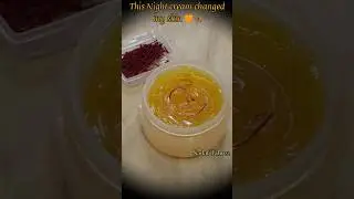 DIY saffron night cream 🌼Watch my related video for the full recipe & details!✨#sadaftabrez #diy