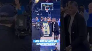 Old Dominion Women&rsquo;s Basketball legend, Adrienne Goodson, has her jersey retired, #24.