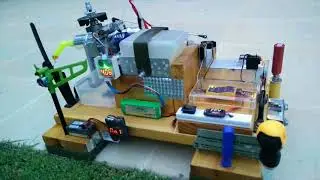 Stand Run-in test engine OS 50 Hyper(Addition cooling fan for cool the engine by Remote control CH1)