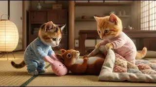 Kittens Rescue Homeless Squirrel! 🥺 A New Home 🏠✨#cat #kitten #rescue