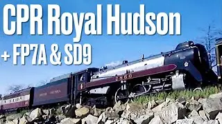 White Rock BC: CPR Royal Hudson 2860, FP7A, SD9 & Classic Coaches! #train #trainspotting #railway