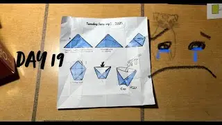 [JULIE FOLDS] - 2025 Origami Day 19 : Curved Brim Box (Better Audio with Earbuds)