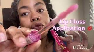 ASMR Fast Aggressive Lip gloss application 50 LAYERS