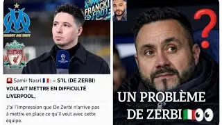 JT OM ☑️ Rien ne marche pour De Zerbi 🇮🇹 👀 Nasri tire la sonnette D'ALARME apr&egrave;s LIVERPOOL..🚨 #om 