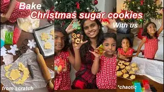 Easy Christmas sugar cookie recipe from scratch | crisp edge soft center / Holiday baking recipe 🎄