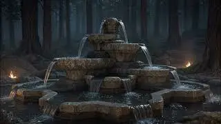 Italian Stone Fountain at Dawn 🌅 | Ambient Piano, Flowing Water & Calm Focus (1 Hour, 4K)