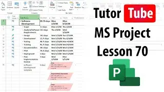 Microsoft Project - Lesson 70 - Saving Tables View