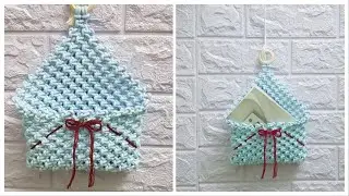 DIY Macrame Letter Holder Bag, macrame tutorial by TNARTNCRAFTS