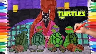 TEENAGE MUTANT NINJA TURTLES TMNT Coloring Pages | How to Draw Mickey Donnie Raphael Leo