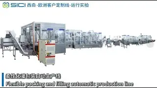 Flexible packing and filling automatic production line