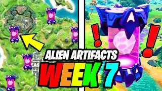 All Week 7 ALIEN ARTIFACTS Locations (ALL 5 Alien Artifact Locations)