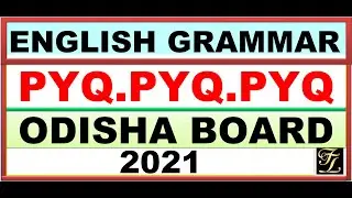 Class 10 Odisha Board English Grammar PYQ 2021 | BSE Odisha English Question Paper Solutions