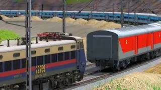 😱Wap-4 Electric locomotive Shunting LHB Blue Coaches | train simulator gameplay indian vehicles 