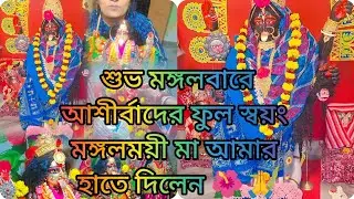 শুভ মঙ্গলবারে আশীর্বাদের ফুল স্বয়ং মঙ্গলময়ী মা আমার হাতে দিলেন 🌺please support my channel  🙏