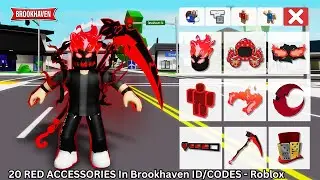 COOL!! 20 RED ACCESSORIES In Brookhaven ID/CODES - Roblox