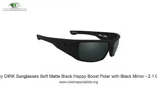 Spy DIRK Sunglasses Soft Matte Black Happy Boost Polar with Black Mirror   2 1 0 1