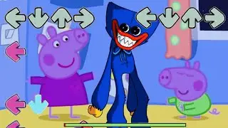 Huggy Wuggy Chasing Peppa Pig in Friday Night Funkin be like || Muddy Puddles Funkin