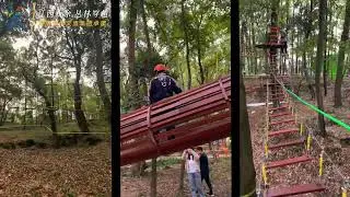 The log jungle crossing project is suitable for adults and children, Welcome to experience it.