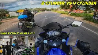 Yamaha R3 Chasing My Ninja 1000 SX 🔥 - Rambo's Reaction To My Ninja | Kodai To Bangalore | 500 Kms